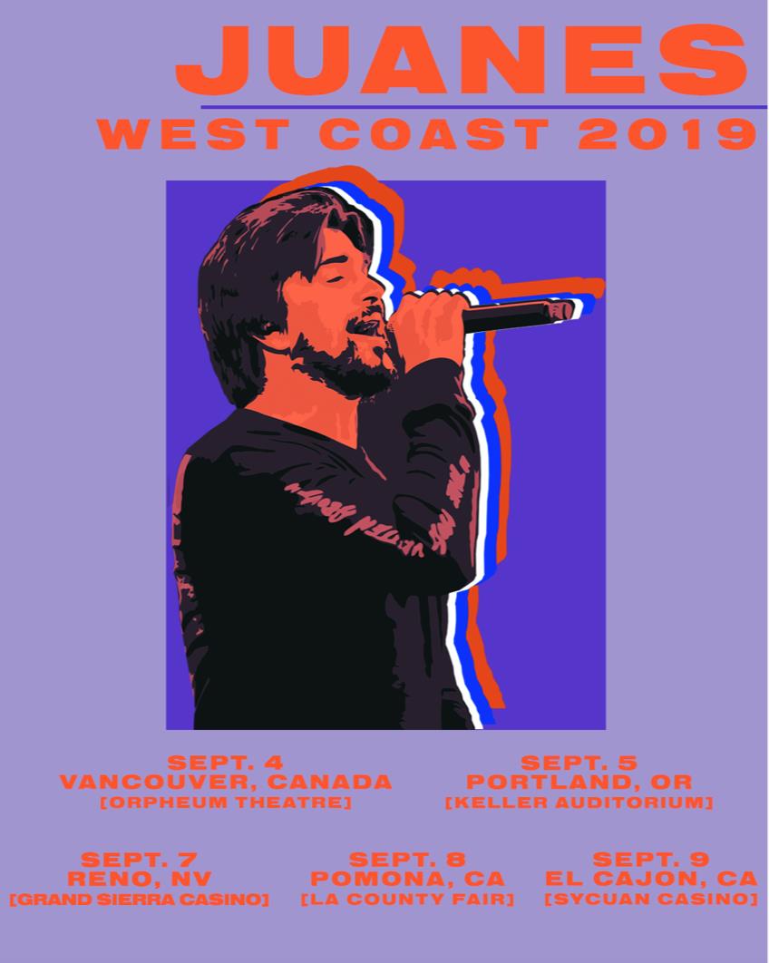 JUANES Regresa Con Su West Coast Tour A Estados Unidos Y Canadá el